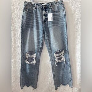 Vervet High Rise 90's Vintage Relaxed Cropped Jeans